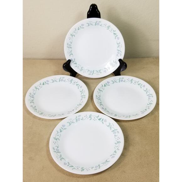 Corelle by Corning Country Cottage Bread Plate 6 3/4' Green Leaf Made in USA - Picture 2 of 15